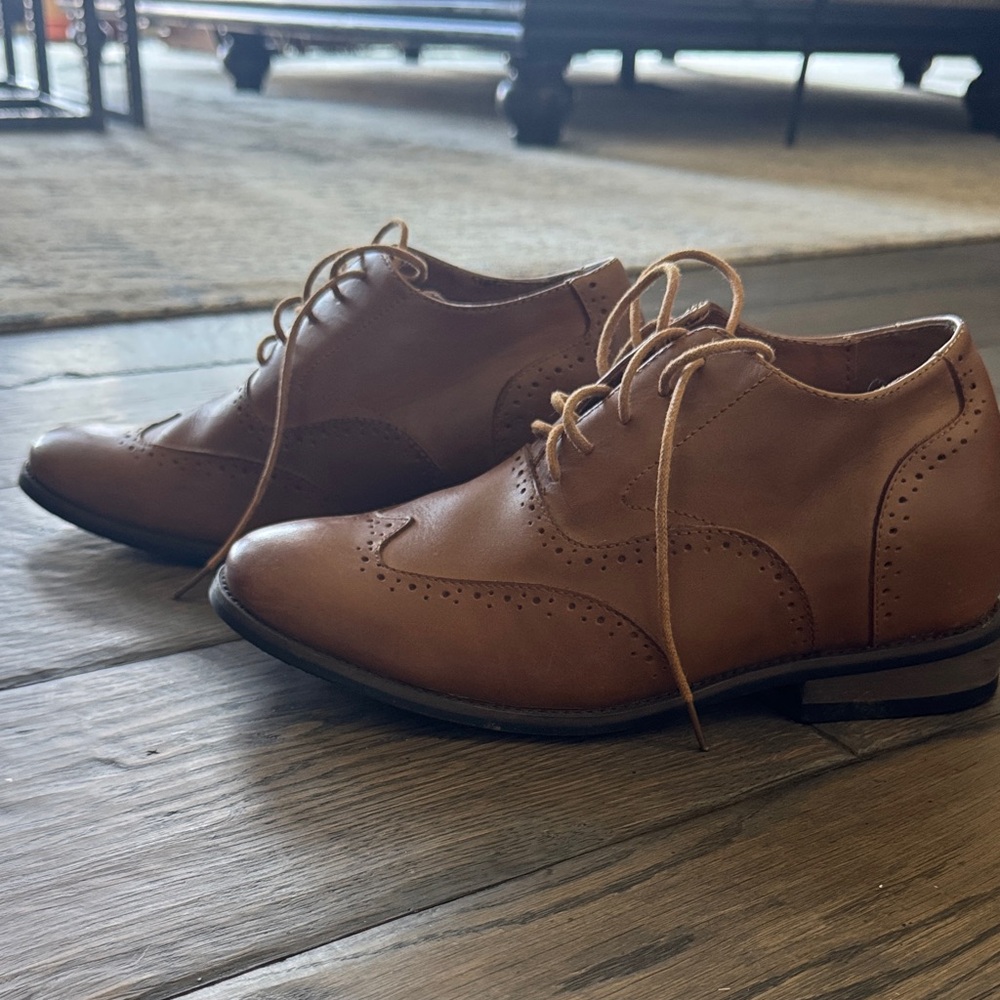Mario Bertulli - sz 39 ELEVATOR Men’s Classic Brown Wingtip Dress Shoes